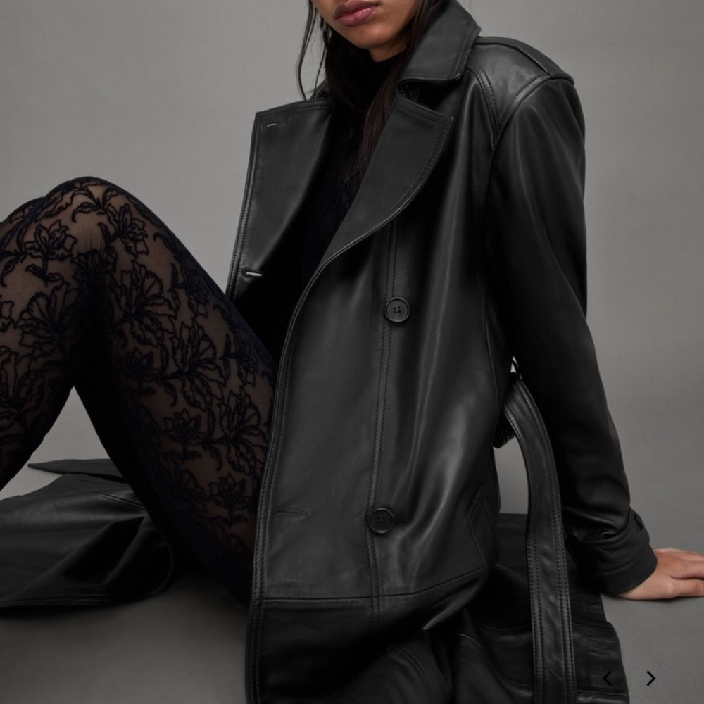 All Saints Classic Black Leather Jacket
